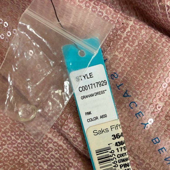 NWT Alice + Olivia y2k pale pink sequin Graham dress - Picture 6 of 7